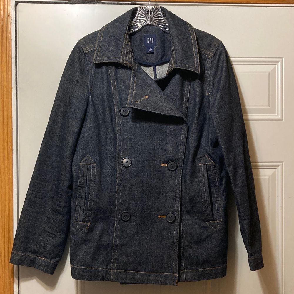 GAP Indigo Denim Double-Breasted Jacket M